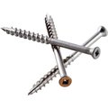 Simpson Strong-Tie Deck Screw, #7 x 2-1/4 in, 18-8 Stainless Steel, Trim Head, Square Drive S07C225FBP
